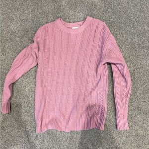 Staccato Pink Cable Knit Sweater